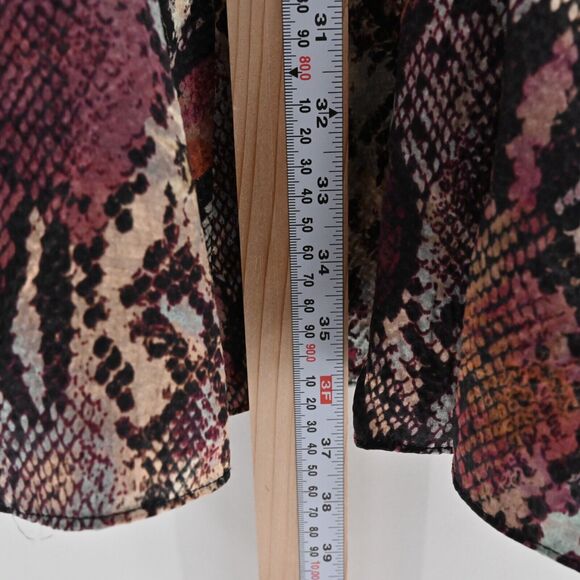 REBECCA TAYLOR Dress Womens Size 6‎ Silk Met Python Snake Print Purple Mob Wife - Picture 12 of 14